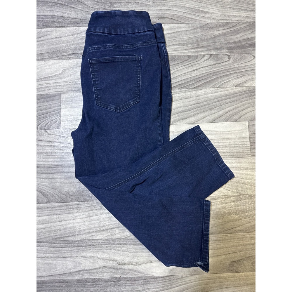 Chicos Perfect Stretch Capri Jeans Dark Indigo Pull On Denim